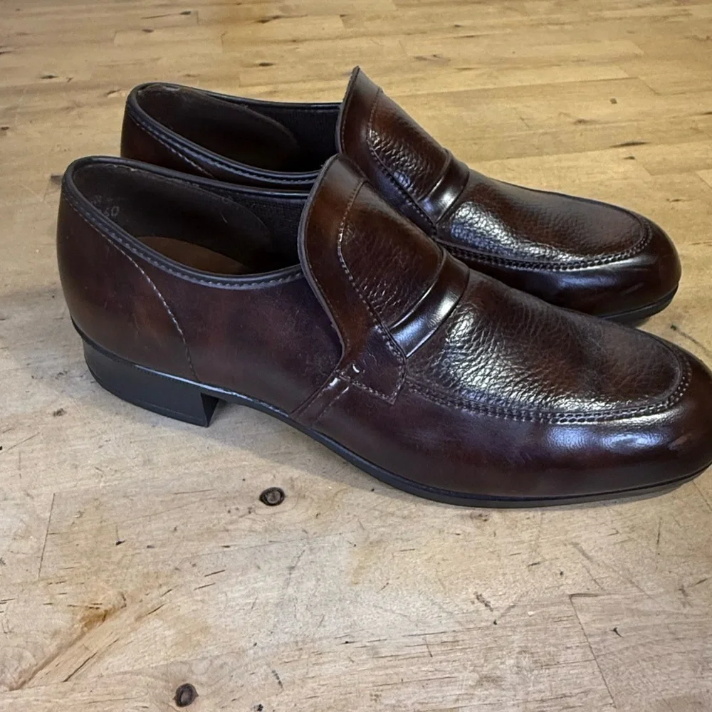 Chancellor Men’s Leather Slip On Loafers Brown Size 7.5 or 8